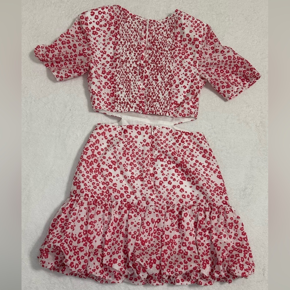 NWOT KEEPSAKE the Label Red and White Casual Floral Sundress Size S - Picture 13 of 16